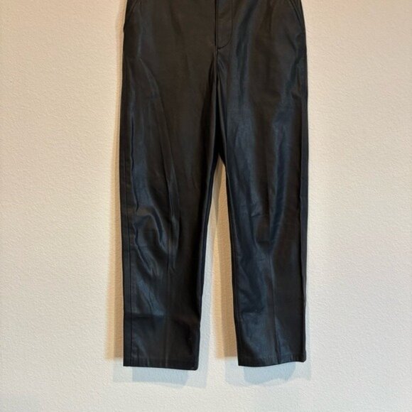 Levi's Size 27 Math Club Vegan Leather Trousers Black Pants - Picture 5 of 9